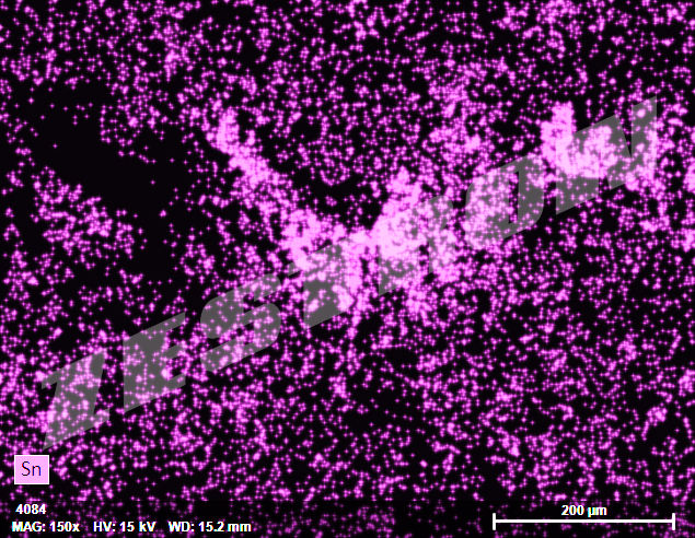 失效分析适合进行枝晶状形貌成分 EDX